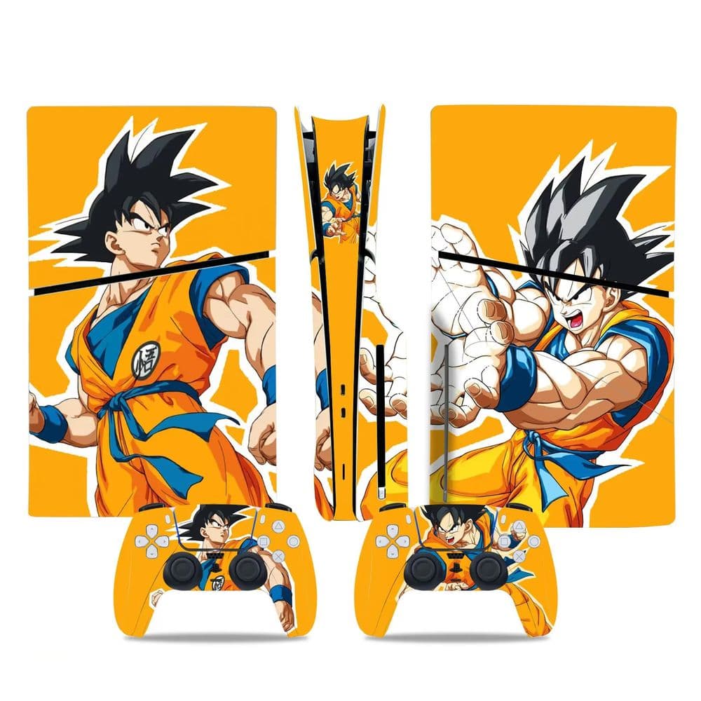 3 autocollants thème Z Super Saiyan pour PS5 – Version disque