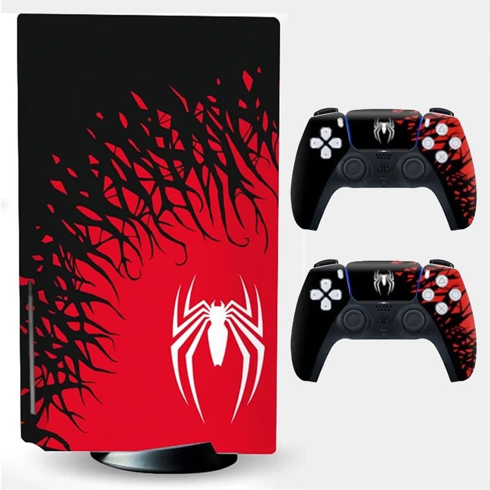 Autocollant Spider-Man pour manette PS5 – Style D ( Rouge)